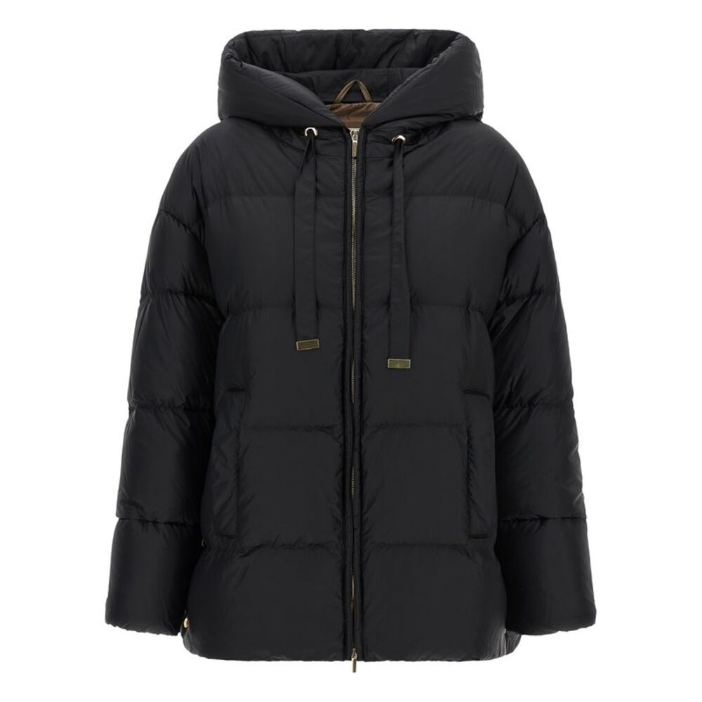 Max Mara Black Polyamide Full-Length Women's Jacket